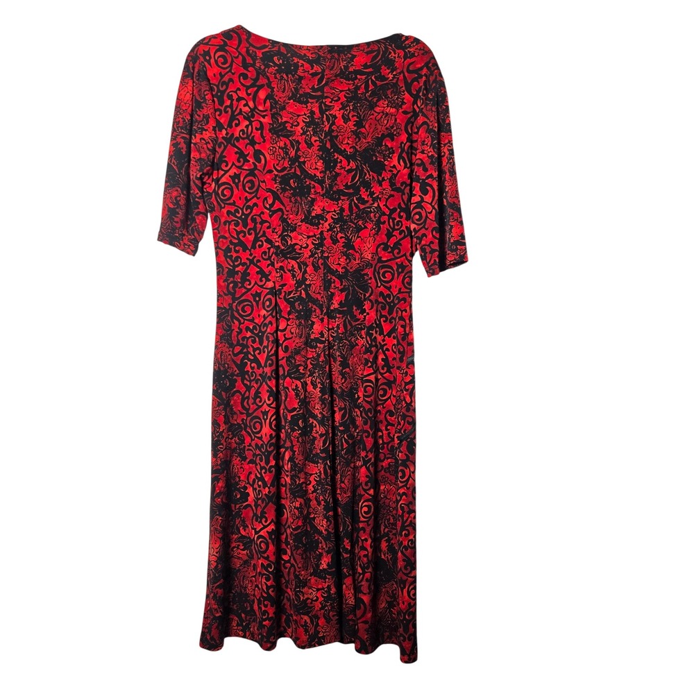Dressbarn V-Neck Sheath Dress 12 Witchy Whimsigoth Y2K Romantic Goth Dark Siren - Picture 3 of 10